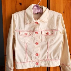 Mac & Jac Off White Denim Style Jacket size 6